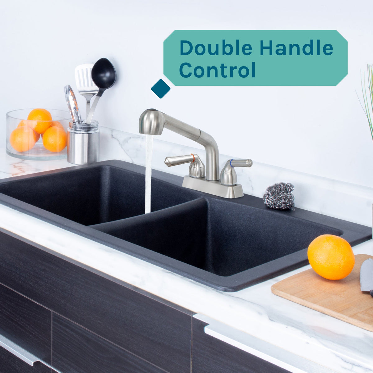 Tehila Stainless Steel Finish Pull-Out Faucet