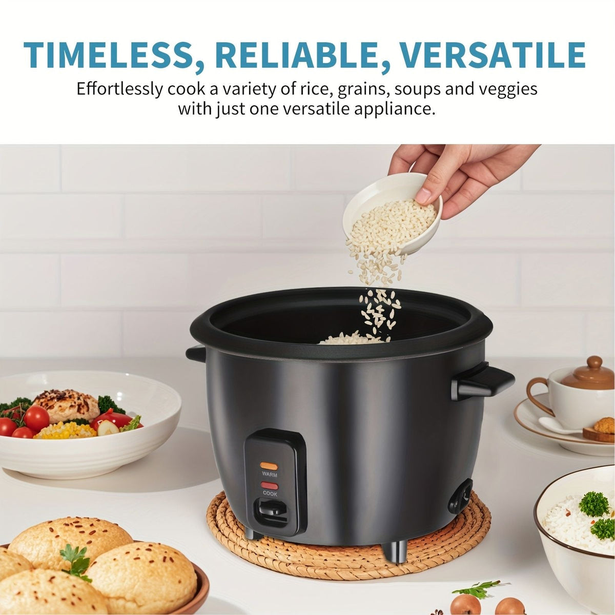 Rice Cooker with Removable Non-Stick Pot and Yogurt Maker